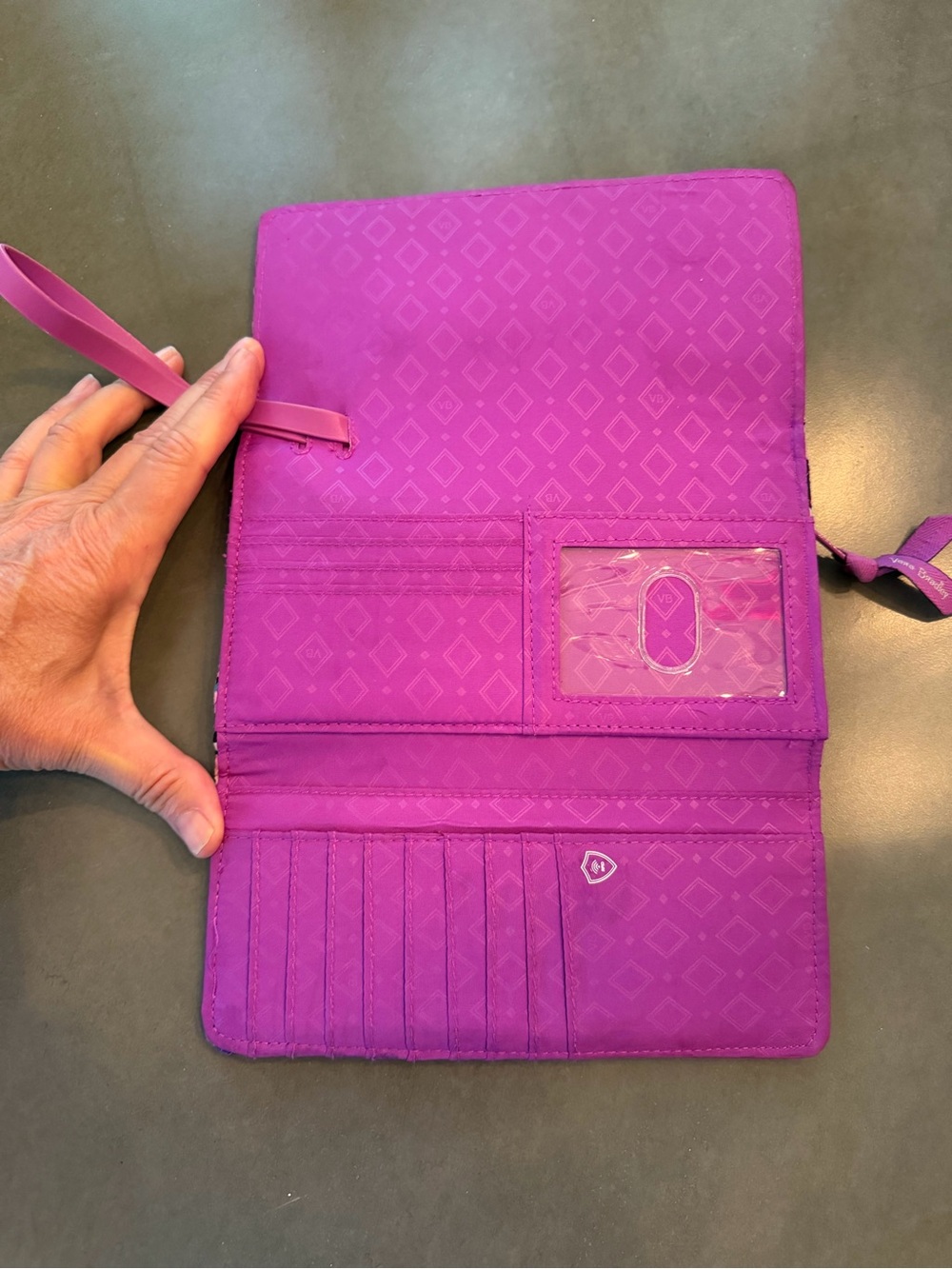 Vera Bradley Pink Floral Quilted Clutch Wallet Cottagecore Preppy - Picture 4 of 7
